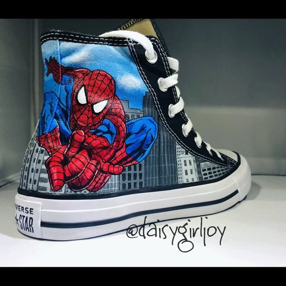 SOLD Spider-Man Custom Converse - Picture 1 of 1